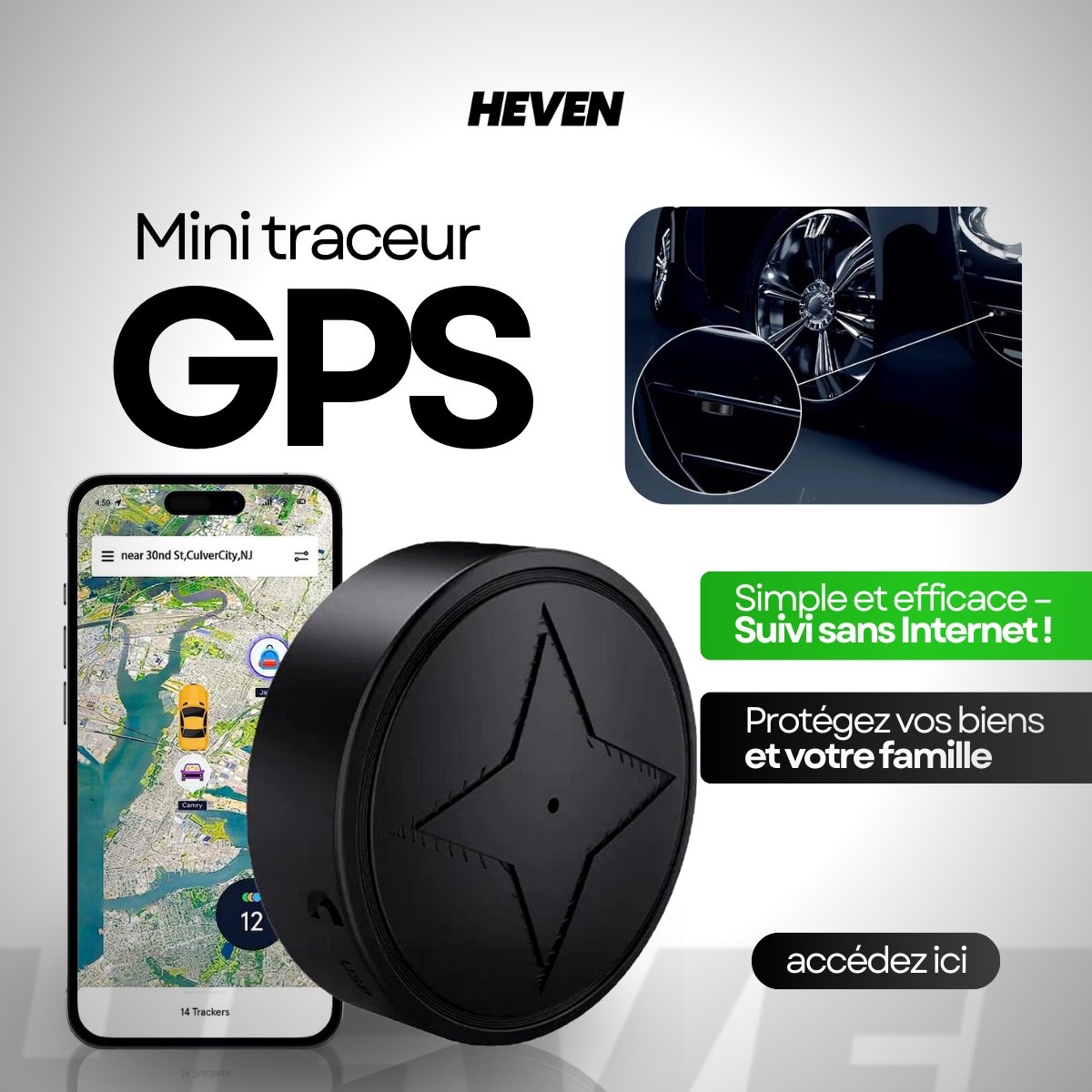 Mini traceur GPS -  TrackHeven™